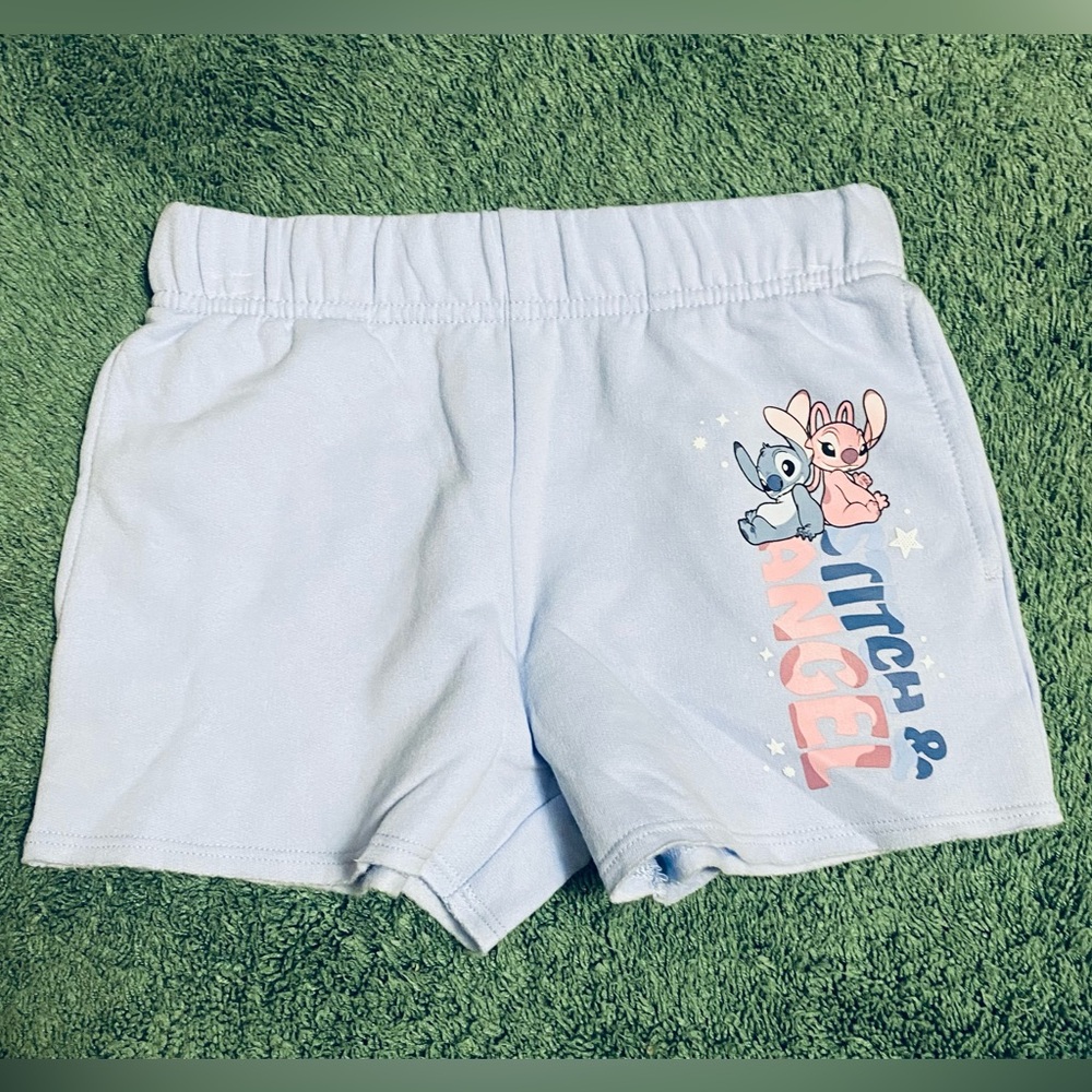 Disney Stitch and Angel Elastic Waist Lounge Shorts